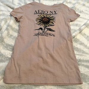 The brand is Aeropostale the color is like a very light pinkish purple